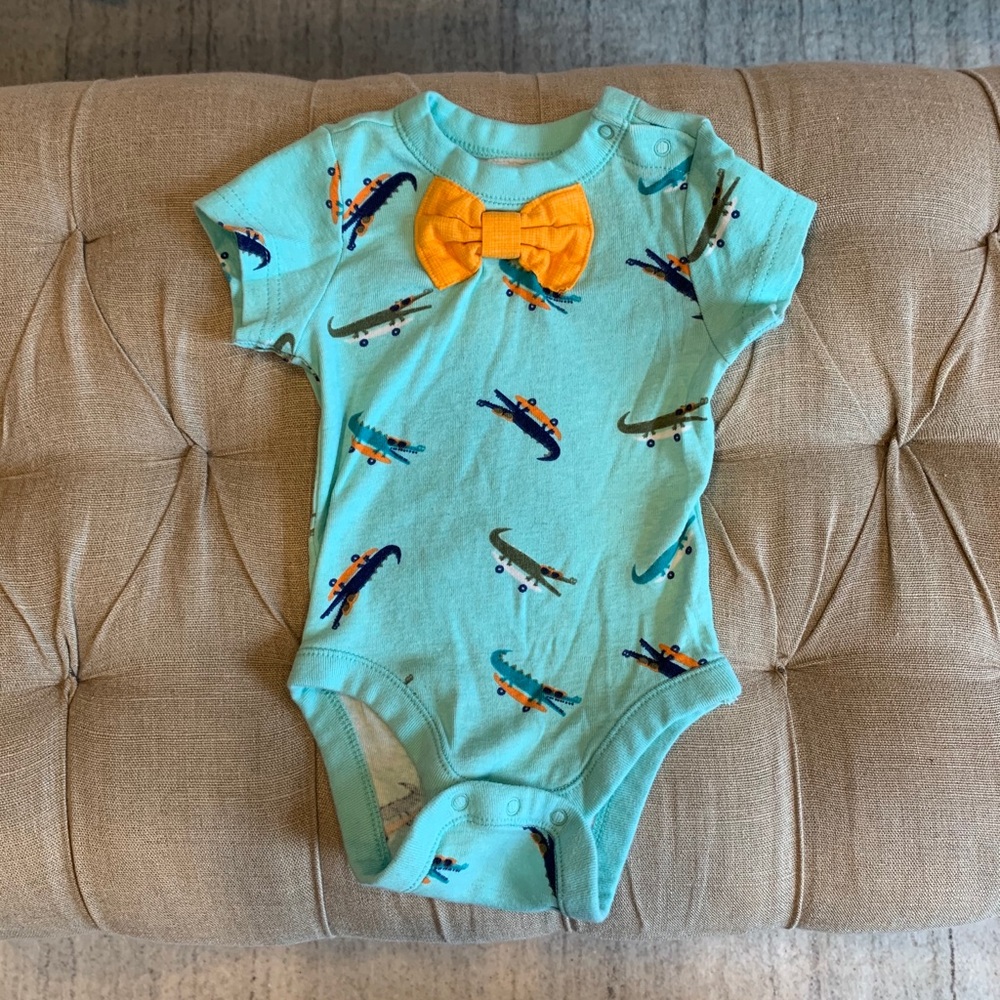 Adorable 3-6 month boys alligator shirt